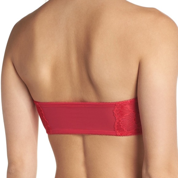 S 🔖 FREE PEOPLE Raspberry Red Pink Malinda Bandeau Bra OB762256A $28 - Picture 8 of 9